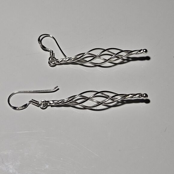 **Final Sale** MO Celtic Twirl Dainty Weave Sterling 925 French Wire Hook Dangle - Picture 8 of 13